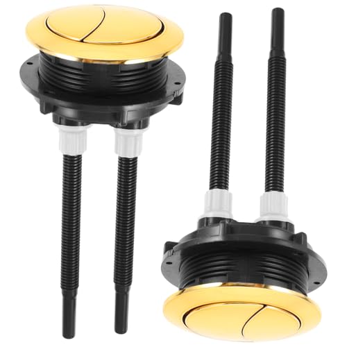 AUTSUPPL 2 Stück Dual Push Toilet Flush Button Rundspülknopf Wc Ersatz Goldfarben Hochglanz elektroplattierung Werkzeugfreie Montage Passend für Haushalts wc spülkästen AUTSUPPL 2 Stück Dual Push Toilet Flush Button Rundspülknopf Wc Ersatz Goldfarben Hochglanz elektroplattierung Werkzeugfreie Montage Passend für Haushalts wc spülkästen von AUTSUPPL