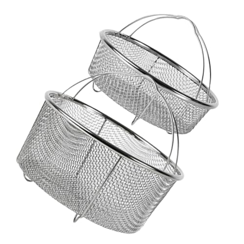AUTSUPPL 2 Stück Edelstahl Frittierkorb Griff und Stand Multifunktionaler Dämpfeinsatz und Abtropfkorb für Obst Gemüse Robustes Küchensieb zum Waschen und Dampfgaren AUTSUPPL 2 Stück Edelstahl Frittierkorb Griff und Stand Multifunktionaler Dämpfeinsatz und Abtropfkorb für Obst Gemüse Robustes Küchensieb zum Waschen und Dampfgaren von AUTSUPPL