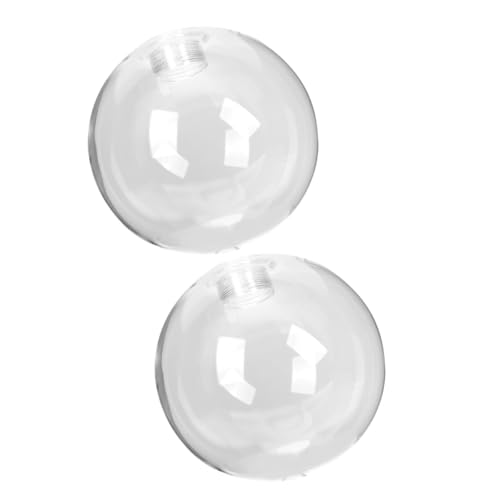 AUTSUPPL 2 Stück Glas Lampenschirm Ersatz Ømm Transparente Fassung Lampenabdeckung Einfache Montage Dekorativer Lampenschirm für Pendelleuchte Decken Tischlampe Geeignet von AUTSUPPL