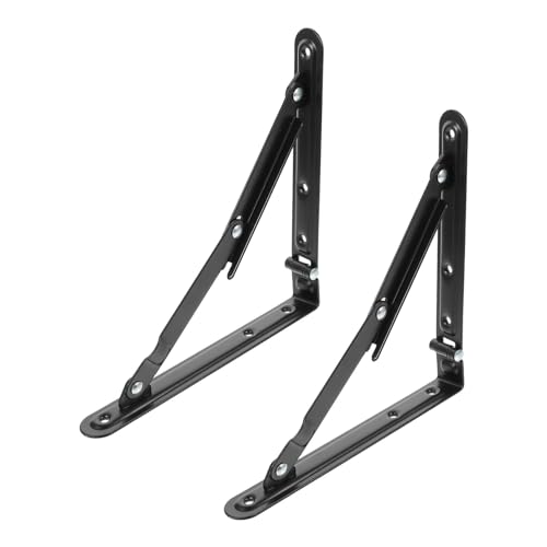 AUTSUPPL 2 Stück Klappbare Schwerlast-wandhalter Dreieck-stützkonsole Faltbar für Regal Tisch Wandmontage Platzsparend Robust und Vielseitig für Büro Küche Werkstatt von AUTSUPPL