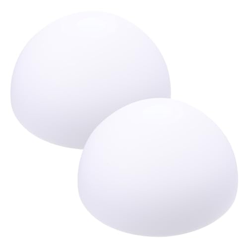 AUTSUPPL 2 Stück Kunststoff Lampenschirm Weiß Mittelloch Pilzform Tischlampe Ersatzschirm Einfach Montage Wohnraum Dekoration Lichtschutz von AUTSUPPL