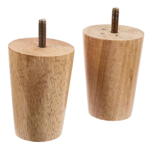AUTSUPPL 2 Stück Möbelfüße Holz Rund Schraubbeine Stabile Sofabeine Ersatz Füße für Couch Tisch Kommode Modern Schlichtes Design von AUTSUPPL