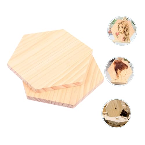 AUTSUPPL 2 Stück Natürliche Sechseckige Holzplatten Langlebige Holzschilder für DIY Malerei Wanddekoration Basteln Handarbeit Zubehör AUTSUPPL 2 Stück Natürliche Sechseckige Holzplatten Langlebige Holzschilder für DIY Malerei Wanddekoration Basteln Handarbeit Zubehör von AUTSUPPL