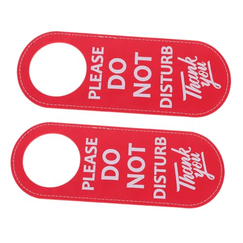AUTSUPPL 2 Stück Teiliges Doppelseitiges Türschild Nicht Stören aus Rotem PU Praktische Türanhänger für Hotel Büro Zuhause Lesbar Einfach Aufzuhängen Vielseitig Einsetzbar von AUTSUPPL