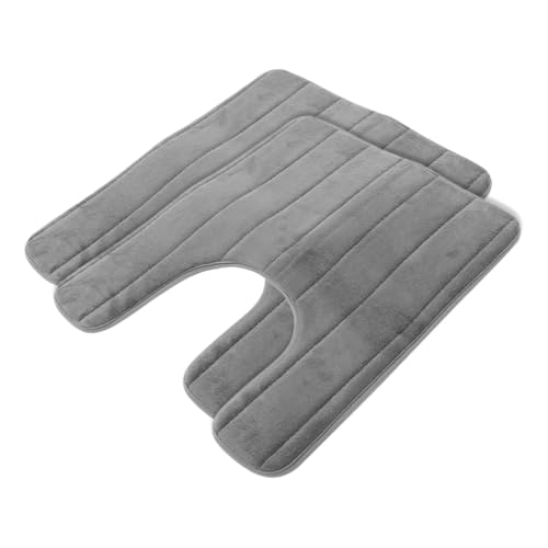 AUTSUPPL 2 Stück Teiliges U förmiges Memory Schaum Wc badvorleger rutschfeste Saugfähige Badezimmermatte Langsame Rückstellung Waschbar Geeignet für Rutschige Böden in Badezimmer und von AUTSUPPL