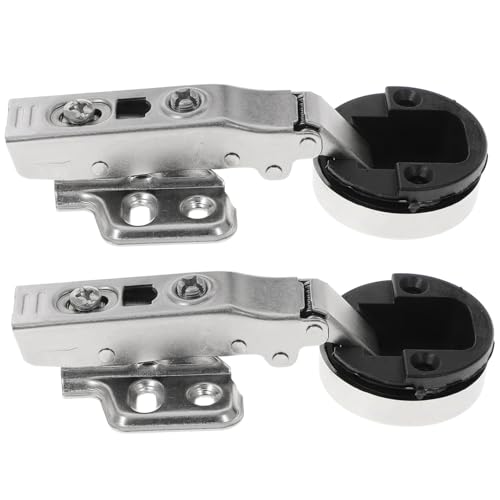 AUTSUPPL 2 Stück Teiliges Versteckte Glastürscharniere aus Kaltgewalztem Stahl Geräuschdämpfend und Stabil für Vitrinen Weinschränke und Schranktüren Langlebiges Robustes Zubehör mit von AUTSUPPL