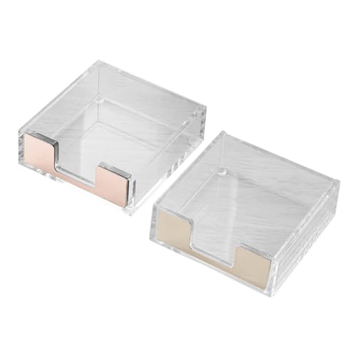 AUTSUPPL 2 Stück Transparenter Memo Pad Halter Roségold Gold Großer Notizzettelspender Schreibtisch Organizer Bürobedarf Platzsparend Stilvoll für Home Office und Schreibtischaufbewahrung AUTSUPPL 2 Stück Transparenter Memo Pad Halter Roségold Gold Großer Notizzettelspender Schreibtisch Organizer Bürobedarf Platzsparend Stilvoll für Home Office und Schreibtischaufbewahrung von AUTSUPPL