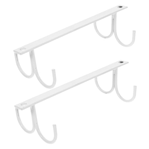 AUTSUPPL 2 Stück Unterbau Becherhalter Weiß Küchen Schrank Organizer Haken Platzsparende Kaffeetassen Halterung Multifunktional für Küche Büro Wohnzimmer Elegantes Minimalistisches Design von AUTSUPPL
