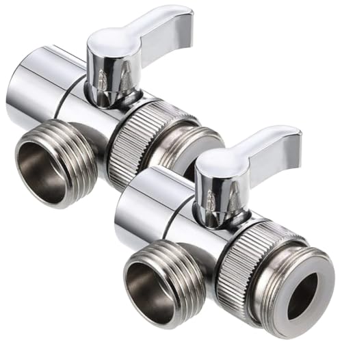 AUTSUPPL 2 Stück Wasserhahn adapter aus Zinklegierung Auslaufsicherer Wasserteiler für Waschbecken Spüle Geschirrspüler und Waschmaschine Robuster Wasserhahn splitter für Küchen von AUTSUPPL