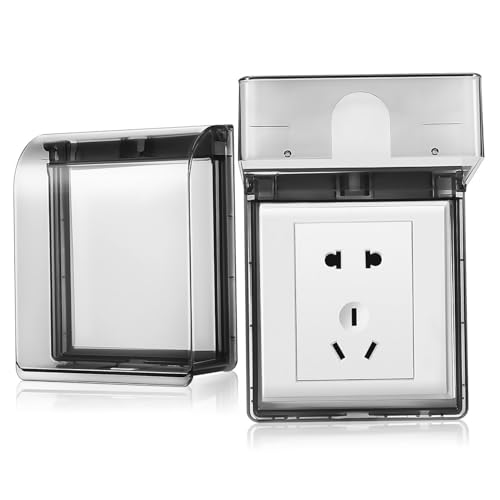 AUTSUPPL 2 Stück Wetterfeste Steckdosenabdeckung mit Selbstklebendem Schutzgehäuse Spritzwassergeschützt Stoßfest Winkel Design Geeignet für Bad Garten und Außenbereiche AUTSUPPL 2 Stück Wetterfeste Steckdosenabdeckung mit Selbstklebendem Schutzgehäuse Spritzwassergeschützt Stoßfest Winkel Design Geeignet für Bad Garten und Außenbereiche von AUTSUPPL
