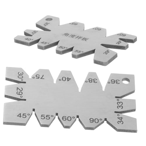 AUTSUPPL 2 Stück Winkelmessgerät Metall Winkel lineal Präzisions messwerkzeug Rostfrei Langlebig für Holzarbeiten Heimwerker von AUTSUPPL