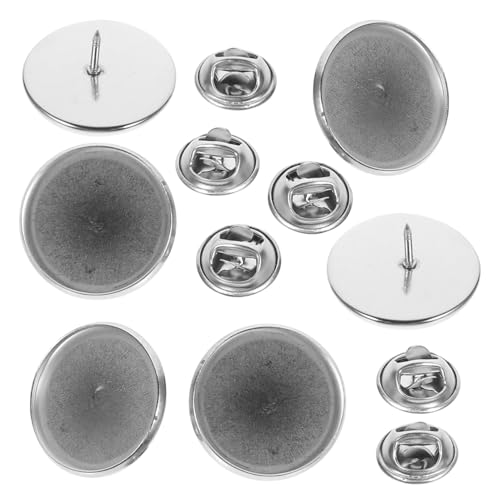 AUTSUPPL 20 Sätze Edelstahl Broschen mit Schmetterlingsverschluss Innendurchmesser Sicherheitsnadeln zum Basteln von DIY Anstecknadeln Blanko badge buttons für Schmuckherstellung von AUTSUPPL