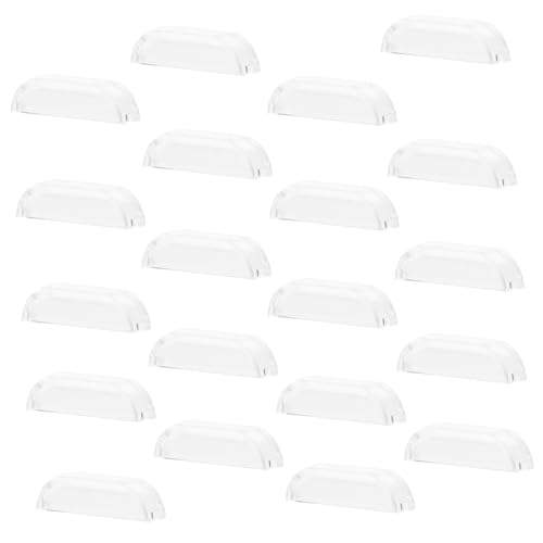AUTSUPPL 20 Stück Teiliges Acryl Schubladengriffe Transparent Langlebig Stilvoll Möbelgriffe Schranktürgriffe Einfache Montage für Küche Wohnzimmer Schlafzimmer von AUTSUPPL