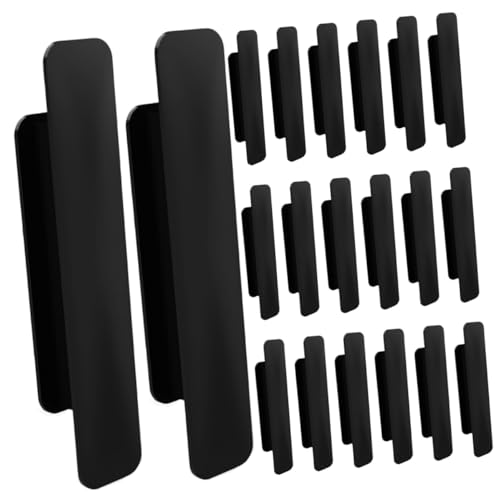 AUTSUPPL 20 Stück Teiliges Selbstklebende Schrankgriffe Schwarz Praktische Möbelgriffe ohne Bohren Glatte Oberfläche Komfortabel und Langlebig Geeignet für Schränke Kleiderschränke von AUTSUPPL