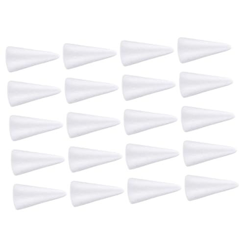 AUTSUPPL 20 Stück Teiliges Weiße Styroporkegel DIY Bastelmaterial für Partydekoration und Weihnachtsbaum Schmuck Sicher Langlebig für Schule Kindergarten und Zuhause AUTSUPPL 20 Stück Teiliges Weiße Styroporkegel DIY Bastelmaterial für Partydekoration und Weihnachtsbaum Schmuck Sicher Langlebig für Schule Kindergarten und Zuhause von AUTSUPPL