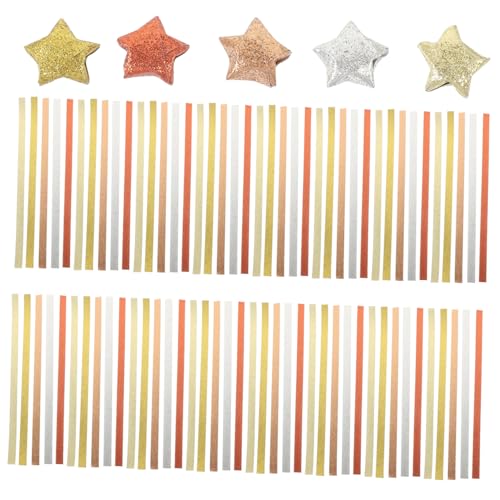AUTSUPPL 200 Stück Teiliges Origami Papierstreifen mit Glitzerndem Farbverlauf Farben DIY Bastelpapier für Handwerksprojekte Geeignet für Origami Sterne und Kreative Faltkunst AUTSUPPL 200 Stück Teiliges Origami Papierstreifen mit Glitzerndem Farbverlauf Farben DIY Bastelpapier für Handwerksprojekte Geeignet für Origami Sterne und Kreative Faltkunst von AUTSUPPL