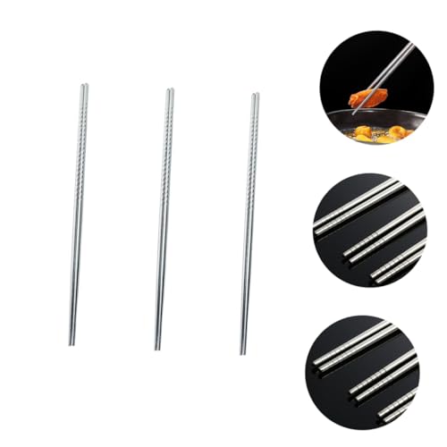 AUTSUPPL 3 Paare Edelstahl Extra Lange Hot Pot Essstäbchen Poliert Rostfrei Langlebig Für Frittieren Kochen Nudeln Sicheres Hitzeschutz Küchenbesteck AUTSUPPL 3 Paare Edelstahl Extra Lange Hot Pot Essstäbchen Poliert Rostfrei Langlebig Für Frittieren Kochen Nudeln Sicheres Hitzeschutz Küchenbesteck von AUTSUPPL