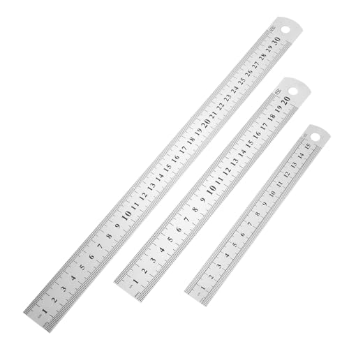 AUTSUPPL 3 Stück Edelstahl Lineal Präzisions Lineal mit Doppelseitiger Gerader Multifunktionales Zeichenlineal für Schule Büro Handwerk und Technische Zeichnungen AUTSUPPL 3 Stück Edelstahl Lineal Präzisions Lineal mit Doppelseitiger Gerader Multifunktionales Zeichenlineal für Schule Büro Handwerk und Technische Zeichnungen von AUTSUPPL