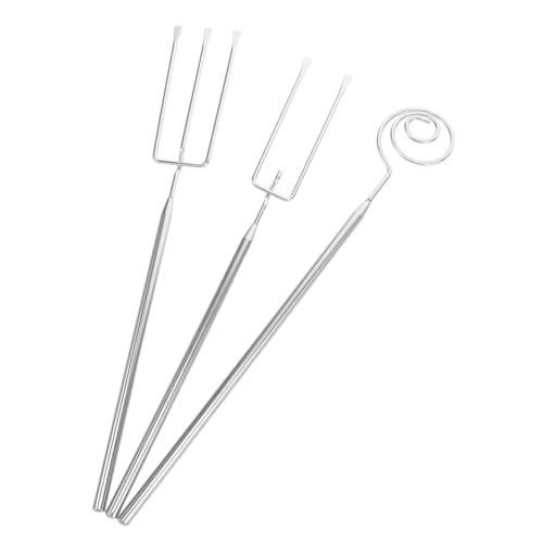 AUTSUPPL 3 Stück Teiliges Edelstahl Fondue Gabel Set Pralinengabeln für Schokolade Käse Vielseitig für Küche Backen Kompakt und Einfach zu Reinigen von AUTSUPPL