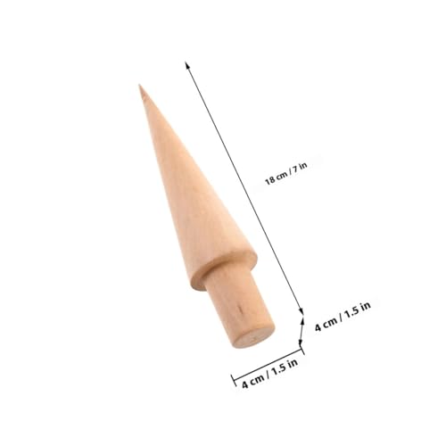 AUTSUPPL 3 Stück Teiliges Kegelförmiges Eiscreme Eierkuchen backformset aus Holz Multifunktionale DIY Waffelhörnchenform für Kuchen und Dessert Einfache Handhabung für Zuhause und Partys von AUTSUPPL