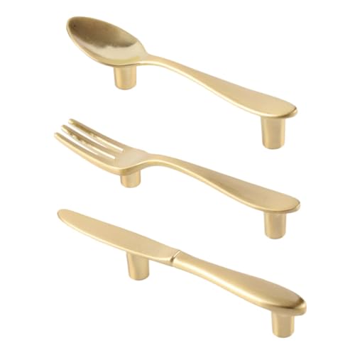 AUTSUPPL 3 Stück Teiliges Küchenmöbelgriffe aus Langlebigem Material Korrosionsbeständig Vintage Servierbesteck design Geeignet für Schränke und Kleiderschränke Einfache Montage Vielseitig AUTSUPPL 3 Stück Teiliges Küchenmöbelgriffe aus Langlebigem Material Korrosionsbeständig Vintage Servierbesteck design Geeignet für Schränke und Kleiderschränke Einfache Montage Vielseitig von AUTSUPPL