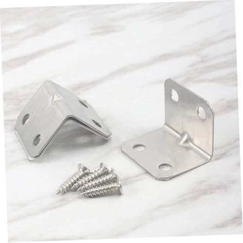 AUTSUPPL 30 Stück Teiliges Edelstahl Winkelverbinder Kleine Eckwinkel für Möbel Rostfrei Langlebig mit Befestigungslöchern für Stabile Verbindung von Regalen Tischen Betten und Stühlen von AUTSUPPL