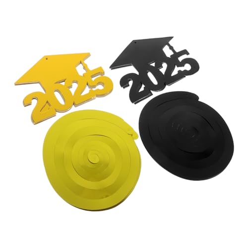 AUTSUPPL 30 Stück Teiliges Graduation Deko Spiralen aus Papier und Kunststoff Abschlusskappen Hängedekoration für Klassenzimmer und Party Einfach zu Befestigen Entfernen Vielseitig für von AUTSUPPL