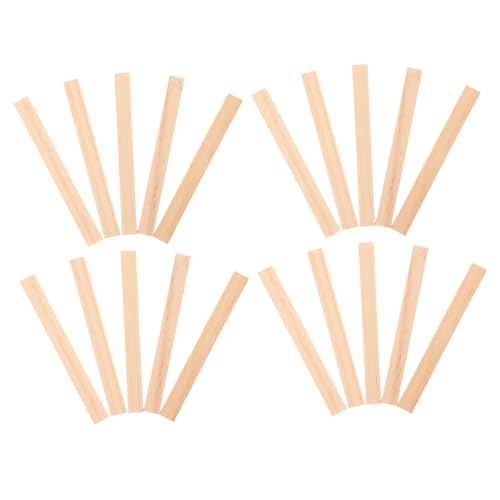 AUTSUPPL 30 Stück Teiliges Holzstäbe zum Basteln Quadratische Holzleisten Glatte Oberfläche Bruchsicher Vielseitig für DIY modelle Heimdeko Holzarbeiten Naturfarbene Holzdübel von AUTSUPPL
