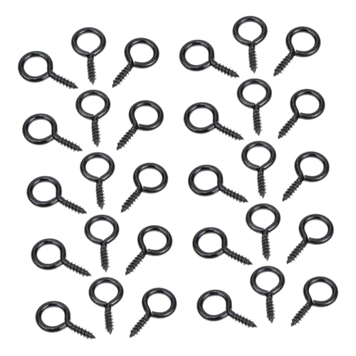 AUTSUPPL 30 Stück Teiliges Schwarze Selbstschneidende Schraubösenhaken Aus Metall Schwerlast Design Einfache Montage Zum Aufhängen Von Küchenutensilien Handtüchern Und Leichten Gegenständen von AUTSUPPL