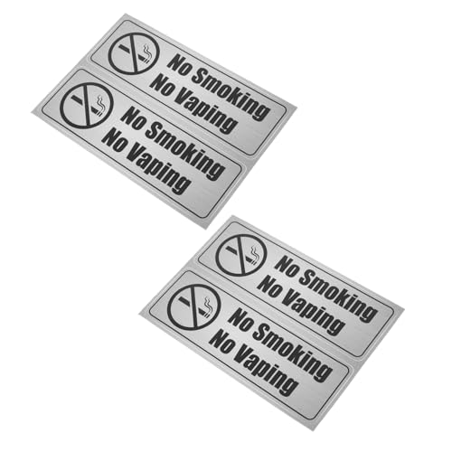 AUTSUPPL 4 Stk. No Smoking Sticker Selbstklebend Rauchverbot Zeichen für Büro Geschäftsraum Gemeinschaftsbereiche Effizienter Hinweis Elegant Modernes Design von AUTSUPPL