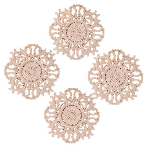AUTSUPPL 4 Stück Holzgeschnitzte Onlay Applikationen Filigrane Holzornamente für Möbeldekoration Vintage Stil Langlebige Handgefertigte Verzierungen für Türen Betten Schränke AUTSUPPL 4 Stück Holzgeschnitzte Onlay Applikationen Filigrane Holzornamente für Möbeldekoration Vintage Stil Langlebige Handgefertigte Verzierungen für Türen Betten Schränke von AUTSUPPL