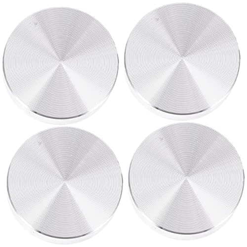 AUTSUPPL 4 Stücke Runde Dicke Silber Aluminium Discs Für Glas Tisch Tops Kaffee Tische Adapter Tee Tische Zubehör von AUTSUPPL