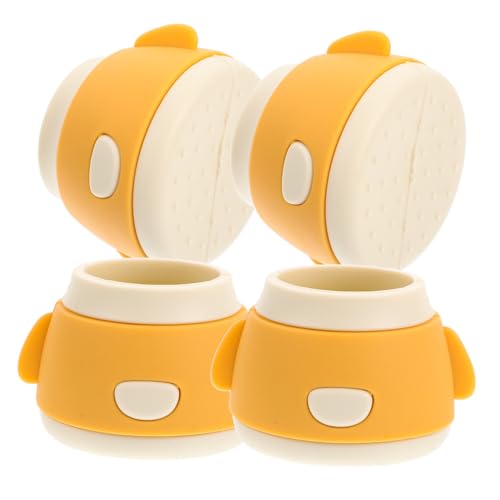 AUTSUPPL 4 Stück Silikon Möbelbeine Schoner rutschfest Geräuschdämpfend Kratzfest für Stuhl Tischbeine Bodenschutz für Fliesen Laminat Verschleißfest Stoßabsorbierend Gelb von AUTSUPPL