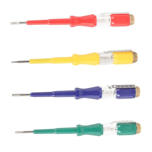 AUTSUPPL 4 Stück Teiliges Elektrischer Spannungsprüfer Schraubendreher mit Messfunktion Langlebiger Messstab mit Messspitze Präziser Stromkreisprüfer für Dc kfz stromkreise Zufällige Farbe AUTSUPPL 4 Stück Teiliges Elektrischer Spannungsprüfer Schraubendreher mit Messfunktion Langlebiger Messstab mit Messspitze Präziser Stromkreisprüfer für Dc kfz stromkreise Zufällige Farbe von AUTSUPPL