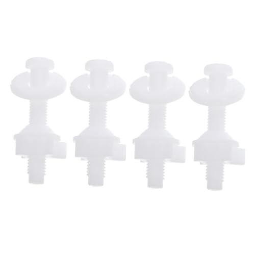 AUTSUPPL 4 Stück Teiliges Toilettensitz Befestigungsset Pom Schrauben Robust Verschleißfest für Wc Deckelmontage Einfache Installation Langlebige Toilettensitzschrauben Zubehör von AUTSUPPL
