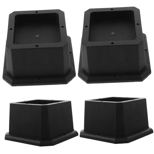 AUTSUPPL 4 Stück Teiliges Verstellbare Gummifüße Möbelerhöhung Stabile Betthöhenlift Möbelriser für Sofa Couch Tisch Stuhl mit Rutschfester Unterseite für Zusätzlichen Stauraum und Schutz von AUTSUPPL