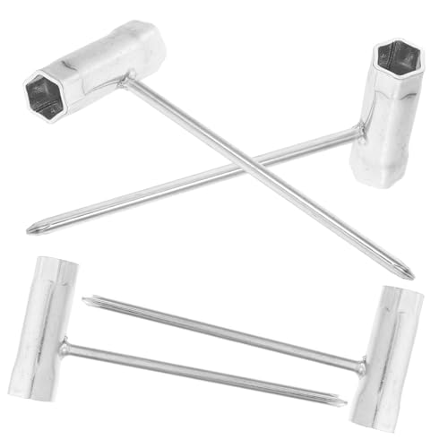 AUTSUPPL 4 Stück Teiliges Verstellbares Kettensägen werkzeugset mit Zündkerzenschlüssel Ergonomisch Leicht und Kompakt für Präzise Wartung und Schnelle Reparatur von Kettensägen von AUTSUPPL