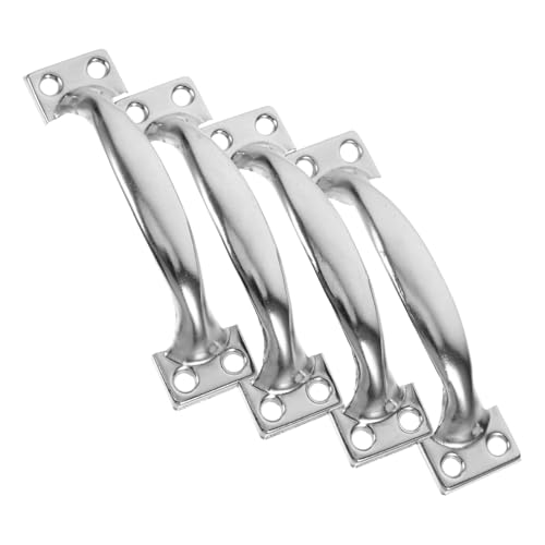 AUTSUPPL 4 Stück Teiliges Vintage Bogen Türgriff aus Robustem Metall Komfortabler Griff mit Polierter Oberfläche Einfache Montage Inklusive Schrauben für Küche Garage und Möbeldekoration von AUTSUPPL