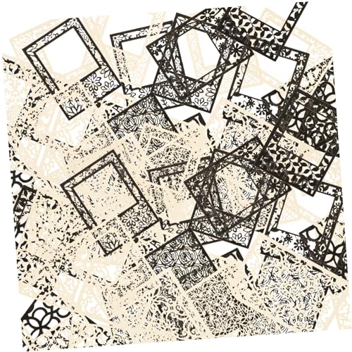 AUTSUPPL 40 Blatt Vintage Scrapbook Spitzenpapier mit Vielfältigen Mustern Dekoratives DIY Bastelpapier Scrapbooking Journaling und Kreative Handwerksprojekte von AUTSUPPL