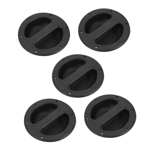 AUTSUPPL 5 Stück Teiliges Runde Einbau lautsprechergriffe aus Langlebigem Abs Schwarz Stoßfest Ergonomisch Geformt Einfache Montage für Lautsprecher Bühnenboxen und Audiozubehör von AUTSUPPL