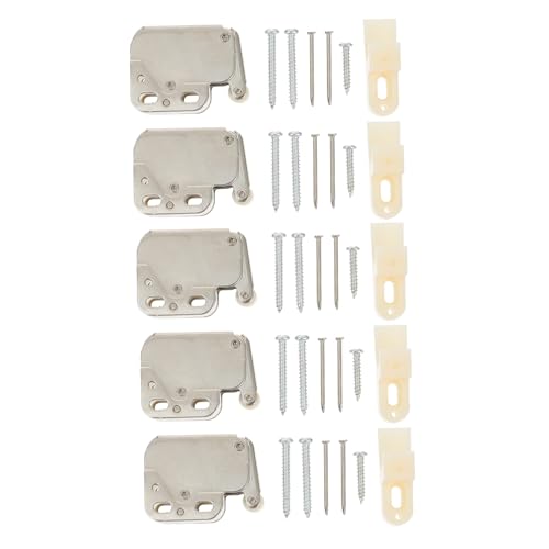AUTSUPPL 5 Stück Teiliges Selbstsichernde Feder schnappschlösser mit Druckverschluss Rostfreie Scharniere für Küchenschranktüren Einfache Montage Langlebig und Platzsparend Silberfarbene AUTSUPPL 5 Stück Teiliges Selbstsichernde Feder schnappschlösser mit Druckverschluss Rostfreie Scharniere für Küchenschranktüren Einfache Montage Langlebig und Platzsparend Silberfarbene von AUTSUPPL