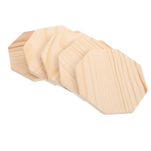 AUTSUPPL 5 Stück Unbehandelte Holz-basteluntersetzer, Achteckig, Holz, Blanker Pflanzentabletthalter Für Selbstgemachte Blumentöpfe, Sukkulenten-töpfe, Heimdekorationen AUTSUPPL 5 Stück Unbehandelte Holz-basteluntersetzer, Achteckig, Holz, Blanker Pflanzentabletthalter Für Selbstgemachte Blumentöpfe, Sukkulenten-töpfe, Heimdekorationen von AUTSUPPL