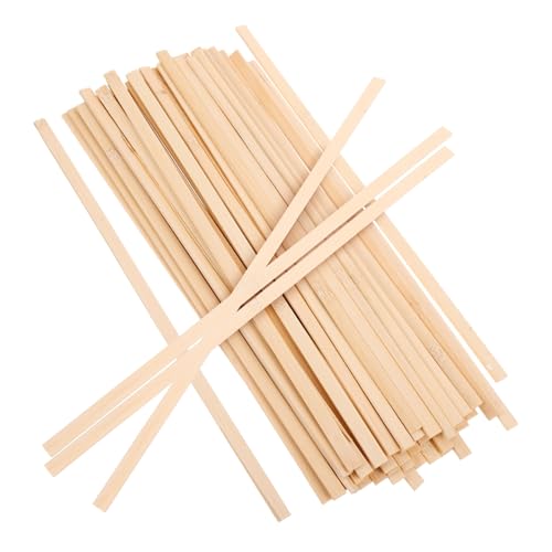 AUTSUPPL 50 Stück Bambus holzstäbe für Modellbau DIY Basteln Architektur Handwerk Natürliche Holzstäbe für Kreative Dekoration und Vielseitige Bastelprojekte von AUTSUPPL