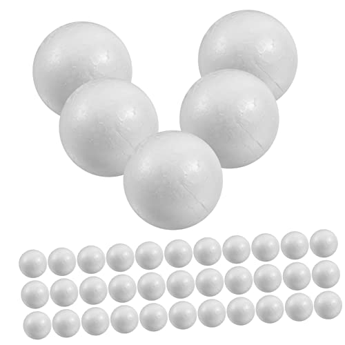 AUTSUPPL 50 Stück Styroporkugeln Solide Polystyrolkugeln für DIY Bastelprojekte Hochzeitsdekoration und Partys Vielseitig Einsetzbar für Kreative Kunsthandwerksideen von AUTSUPPL