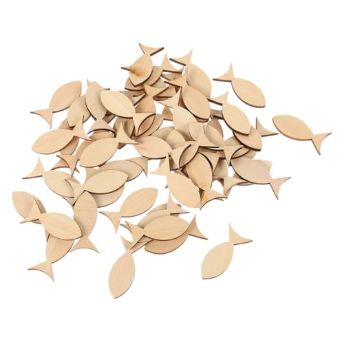 AUTSUPPL 50stücke Unvollendete Holzfisch-ausschnitte Diy Holzfisch Dekorationen Für Kreative Projekte Bastelmaterial Aus Robustem Holz Für Partys Und Heimdekoration von AUTSUPPL
