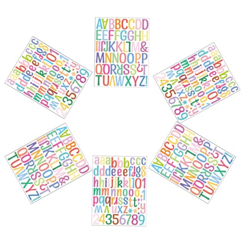 AUTSUPPL 6 Blätter Bunte DIY Buchstaben Zahlen Aufkleber Selbstklebend Vinyl Sticker für Raumwand Dekoration Kinderzimmer Schlafzimmer Möbel Fenster Glatte Oberflächen AUTSUPPL 6 Blätter Bunte DIY Buchstaben Zahlen Aufkleber Selbstklebend Vinyl Sticker für Raumwand Dekoration Kinderzimmer Schlafzimmer Möbel Fenster Glatte Oberflächen von AUTSUPPL