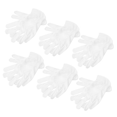 AUTSUPPL 6 Paare Mikrofaser Handschuhe Antistatisch Wiederverwendbar Arbeitshandschuhe für Schmuckinspektion und Kunsthandhabung Unisex Waschbar Saubere Schutz Handschuhe für Elektronik von AUTSUPPL