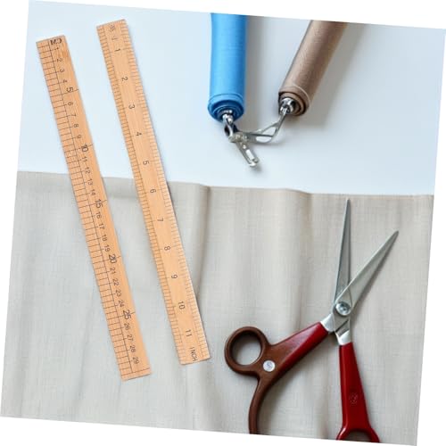 AUTSUPPL 6 Stück Bamboo Ruler Dual Scale Dress Makers Ruler mit Schräger Kante für Präzises Abmessen Nähen Handwerk Leichte und Tragbare Lineal für Schule Büro Zuhause AUTSUPPL 6 Stück Bamboo Ruler Dual Scale Dress Makers Ruler mit Schräger Kante für Präzises Abmessen Nähen Handwerk Leichte und Tragbare Lineal für Schule Büro Zuhause von AUTSUPPL