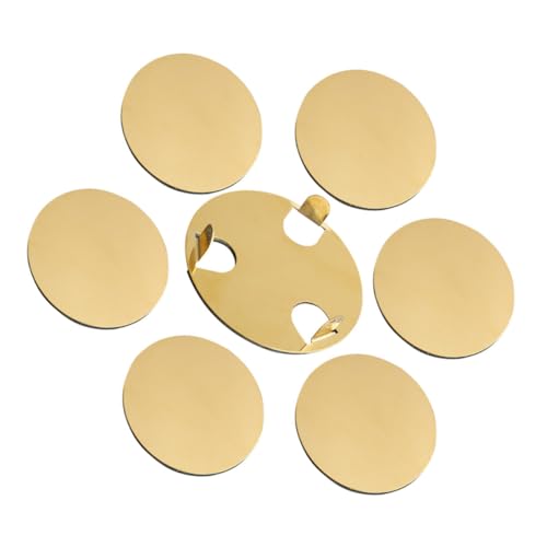 AUTSUPPL 6 Stück Goldene Edelstahl untersetzer mit Halter rutschfeste Basis Hitzeisolierend Modernes Rundes Design für Getränke Kaffeebar und Stilvolle Tischdekoration Wiederverwendbar AUTSUPPL 6 Stück Goldene Edelstahl untersetzer mit Halter rutschfeste Basis Hitzeisolierend Modernes Rundes Design für Getränke Kaffeebar und Stilvolle Tischdekoration Wiederverwendbar von AUTSUPPL