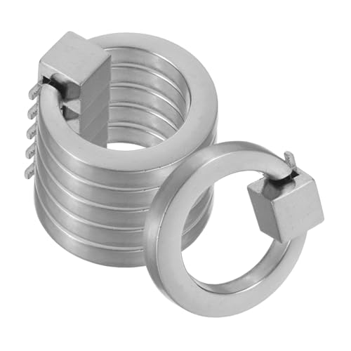 AUTSUPPL 6 Stück Runde Schrankknöpfe aus Langlebigem Mini Möbelknäufe mit Einlochmontage Stilvolle Retro-ringgriffe für Kommoden Schränke und Kleiderschränke von AUTSUPPL